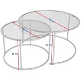 Hanah home Klupski stoli Sarin (Crna/Siva) | shoptok.hr