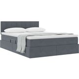 vidaXL Krevet s od storage s madracem Tamno siva 140 x 190 cm Baršun | shoptok.hr