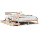 Maison Chic Posteljni okvir - Dvoposteljna postelja - Zakonska postelja brez vzmetnice 160x200 cm trdna borovina-J3231, (21773508) | Shoptok.si