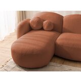 Ropez Kutna garnitura od bouclé tkanine boja terakote (u obliku slova "U") Orbit – | shoptok.hr