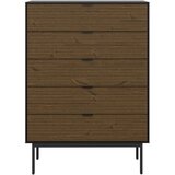 Tvilum Crna visoka komoda u dekoru borovine 80x111 cm Soma - | shoptok.hr