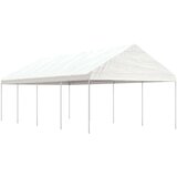 vidaXL Paviljon s streho bel 8,92x4,08x3,22 m polietilen | Shoptok.si