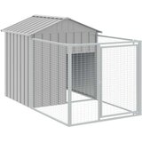  Kućica za pse s krovom svjetlosiva 117 x 609 x 123 cm čelična | shoptok.hr