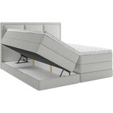 MID.YOU POSTELJA BOXSPRING 180 cm x 220 cm , les, tekstil, leseni material svetlo siva | Shoptok.si