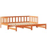  Krevet za povlačenje za dan Vosak smeđa 203.5 x 164 x 66 cm | shoptok.hr