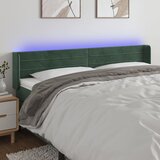 The Living Store LED posteljno vzglavje temno zeleno 183x16x78/88 cm žamet - LED Vzglavje, (21448495) Cene