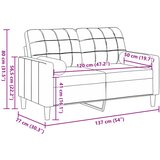  Dvosjed s ukrasnim jastucima ružičasti 120 cm baršunasti | shoptok.hr
