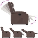  Naslonjač na podizanje od umjetne kože smeđi | shoptok.hr