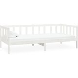  Dnevni ležaj s madracem 90 x 200 cm bijeli od masivne borovine | shoptok.hr