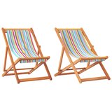  Sklopive stolice za plažu od tkanine 2 kom višebojne | shoptok.hr