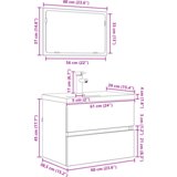 vidaXL Set namještaja za kupaonicu 3 pcs Staro drvo 60 x 38.5 x 45 cm | shoptok.hr