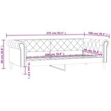  Dnevni krevet krem 90 x 200 cm od umjetne kože | shoptok.hr
