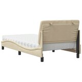  Krevet s madracem krem 100 x 200 cm od tkanine | shoptok.hr