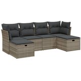  6-dijelni set vrtnih sofa od poliratana s jastucima svjetlosivi | shoptok.hr