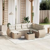 vidaXL 8-dijelni set vrtnih sofa od poliratana s jastucima bež | shoptok.hr