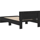  Krevetna konstrukcija s uzglavljem Crni hrast 203 x 104 x 70 cm | Eponuda.com