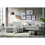 CARRYHOME KOTNA SEDEŽNA GARNITURA, tkanina platinaste barve | Shoptok.si