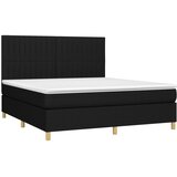  s oprugama i madracem crni 160x200 cm od tkanine | shoptok.hr
