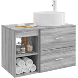  Set namještaja za kupaonicu 2 kom. Siva Sonoma | shoptok.hr