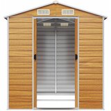  Vrtna kućica svijetlosmeđa 191x215x198 cm pocinčani čelik | shoptok.hr