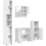  Set namještaja za kupaonicu Zidne s pohranom 4 pcs Bijelo | shoptok.hr