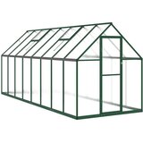  Staklenik s okvirom zeleni 445 x 169 x 195 cm aluminijski | shoptok.hr