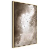  Slika - Birds in the Clouds (1 Part) Vertical 40x60 U prirodnom drvenom okviru | shoptok.hr