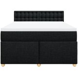  Krevet s oprugama i madracem crni 140 x 190 cm od tkanine | shoptok.hr