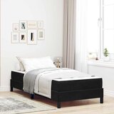 vidaXL Postelja boxspring z vzmetnico Črna 90 x 190 cm Žamet | Shoptok.si