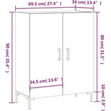 vidaXL Komoda sjajna bijela 69 5x34x90 cm od konstruiranog drva | shoptok.hr