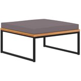 vidaXL Stolček za noge z blazino 66x66x36 cm trdna akacija temno siv Cene