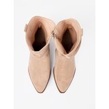 Shelvt Beige women's ankle boots with a classic cut | shoptok.hr