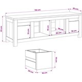 vidaXL ormar 110 x 30 x 35 cm Prirodna Čvrsto teak drvo | shoptok.hr