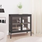 The Living Store Stranska omarica antracitna 70x35x70 cm jeklo in steklo - Komoda, (21454740) | Shoptok.si