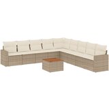 Maison Chic Seti vrtnega pohištva - Vrtna garnitura - Vrtni pohištvo set 10-delna z blazinami bež poli ratan, (21811800) | Shoptok.si