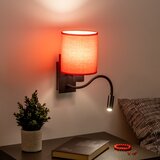  Brilagi - LED zidna lampa NUBILA 1xE27/25W/230V + LED/3W crna/crvena | Eponuda.com