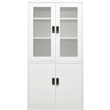  Pisarniška omara bela 90x40x180 cm jeklo, (20705044) | Shoptok.si