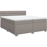  Krevet s oprugama i madracem smeđesivi 200x200 cm od tkanine | shoptok.hr