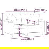 vidaXL Kavč dvosed z okrasnimi blazinami krem 120 cm umetno usnje, (20926083) | Shoptok.si
