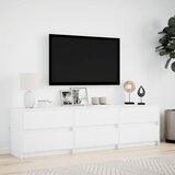 TV ormarić LED bijeli 180 x 34 x 50 cm od konstruiranog drva | Eponuda.com