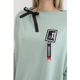 Kesi Oversized sweatshirt with asymmetrical sides dark mint | Eponuda.ba
