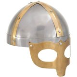 vidaXL Vikinška čelada starinska kopija LARP srebrno jeklo | Shoptok.si
