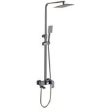 Inter Ceramic yasmina usponski tuš set sa tuš ružom, ručicom i slavinom – Gun Grey 8866GG | ePonuda.com
