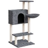 vidaXL Mačje drevo s praskalniki iz sisala temno sivo 108,5 cm | Shoptok.si