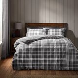 Catherine Lansfield Siva posteljnina za zakonsko posteljo iz sherpa flisa 200x200 cm Cosy Sherpa Check – | Shoptok.si