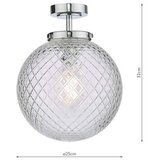  Där Lighting WAY0150 - Kupatilsko stropno svetlo WAYNE 1xE27/40W/230V hrom | Eponuda.com