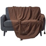 HOMESCAPES Bombažna odeja Rajput Ribbed Chocolate, 225x255 cm, (20749906) | Shoptok.si