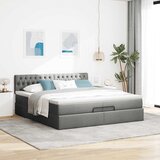  Otomanski krevet s madracem tamnosivi 200x200 cm od tkanine | Eponuda.com