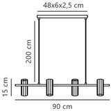 Nordlux visilica na sajli ALANIS 4xGU10/15W/230V crna | Eponuda.com
