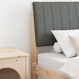 vidaXL Tapecirani uzglavlje Tamno siva 75 cm Čvrsto borovo drvo Cijene